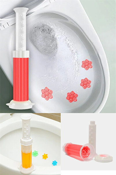 omilife Kırmızı Tuvalet Temizleme Jeli Klozet Banyo Koku Giderici Damga Seti Desenli Koku Giderici Wc Jeli