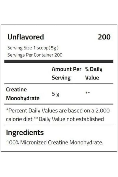 Body Builder Creatine Monohydrate, 200, Unflavored