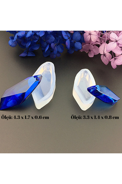 HOBİFLEX EPOKSİ REÇİNE SİLİKON KALIP İTHAL İKİLİ TAŞ FİGÜRLÜ KOLYE SİLİKON KA...