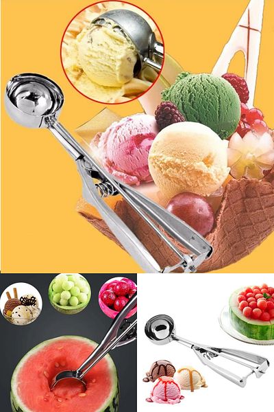 omilife Stainless Steel Ice Cream Spoon - Halva Cookie Shaping Presentation Scoop
