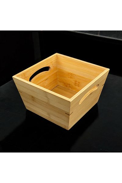 YzHome Bamboo Fruit Holder Baggy Bowl Presentation Holder Bakery Organizer Basket 20*12cm