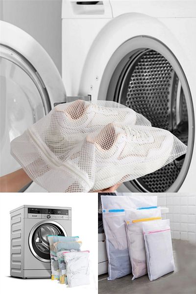 omilife 3 Pieces Washing Machine Clothes Shoes Laundry Net with Zipper