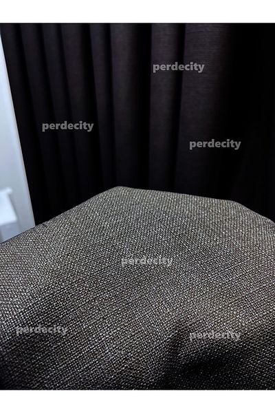 PERDECITY Natural Linen Background Curtain Single Wing (No Pleats) Straight Sewing