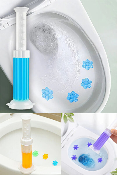omilife Mavi Tuvalet Temizleme Jeli Klozet Banyo Koku Giderici Damga Seti Des...