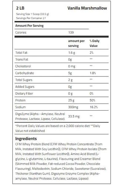 Body Builder Whey Protein, Vanilla  Marshmallow, 2 LB