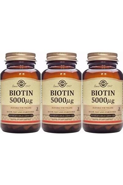 Solgar Biotin 5000 Mcg 50 Kapsül 3 Adet