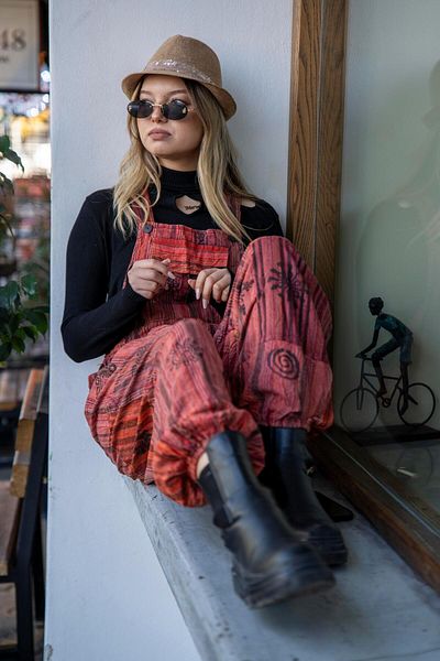 Miss Boheme Tile Unisex Nepal Patchwork Jumpsuit