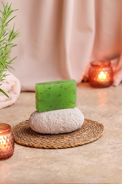 bermark Handmade Natural Pumpkin Fiber Rosemary & Glycerin Rosemary Soap Set of 2 200g