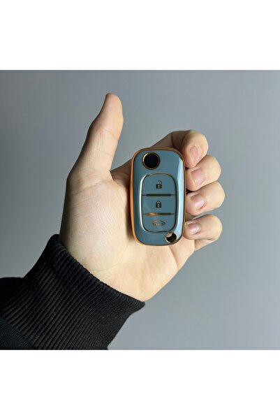 LUXE AKSESUAR Θήκη σιλικόνης GreyNano - Κάλυμμα κουμπιών Renault Fluence Swit...