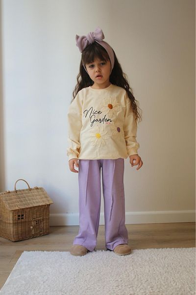 öykümgaleria Girl's Seasonal Spanish Leg Bottom Top Set