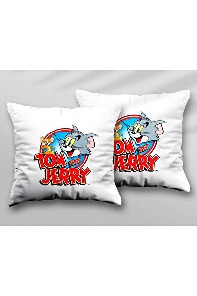 ART HEDİYE Tom and Jerry Best Sold Two Pcs Two Side Printed Washable Pillow T...