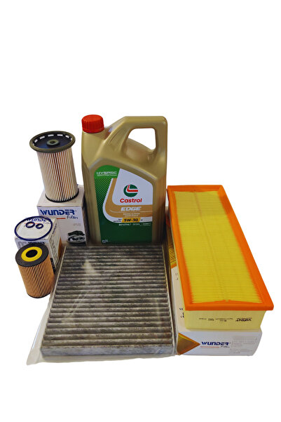 WUNDER VOLKSWAGEN PASSAT B7 KASA 1.6 TDİ PERİYODİK FİLTRE VE CASTROL EDGE 5W30 YAĞ BAKIM SETİ