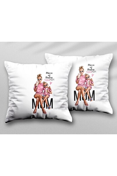 ART HEDİYE My Dream Mommy Girl Două bucăți două fețe imprimate pernă lavabilă...