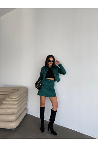 NEW STATION Set de fuste din piele întoarsă New Station Skuba