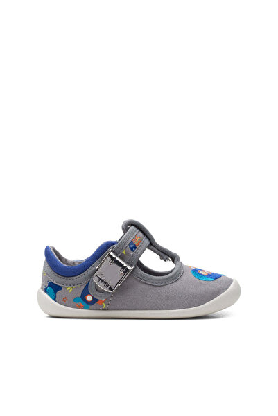 CLARKS Roamer Sun T Grey Canvas SHOES INFANT BOYS