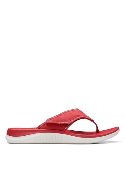 CLARKS Glide Post 2 Cherry Red CASUAL WOMEN SANDALS