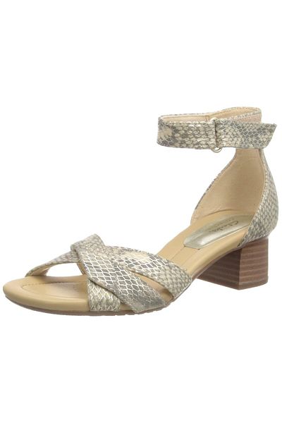 CLARKS Desirae Lily Beige Metallic CASUAL WOMEN SANDALS