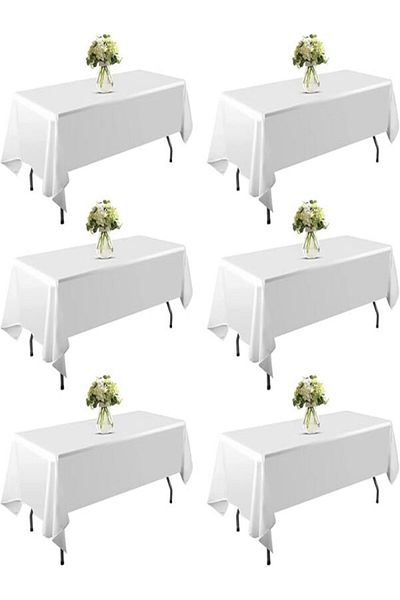Lugami Disposable 5 Pieces White Color Tablecloth