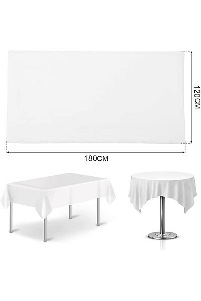 Lugami Disposable 3 White Color Tablecloths
