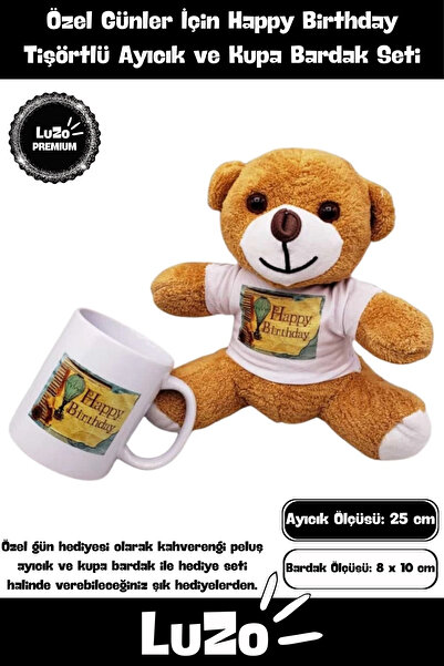 Genel Markalar Premium Seri Dosta Sevgiliye Flörte Eşe Happy Birthday Baskılı...