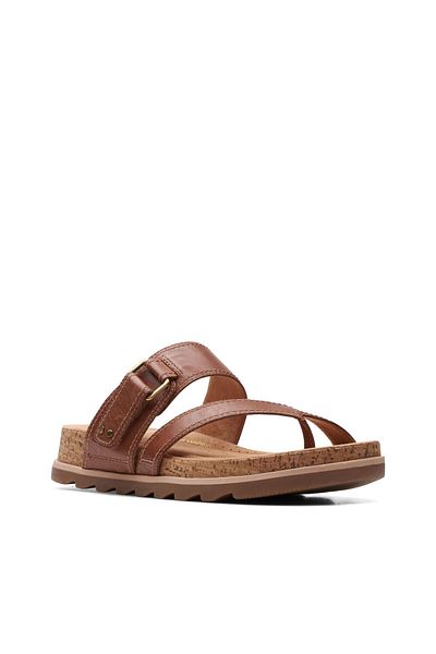 CLARKS Yacht Beach Tan Leather CASUAL WOMEN SANDALS