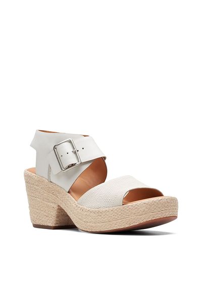 CLARKS KimmeiHi Strap White Combi CASUAL WOMEN SANDALS