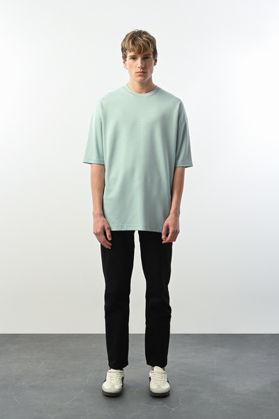 İLKCET MODA Оверсайз чоловіча футболка з принтом спереду