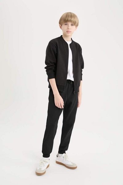 DeFacto New Season Boy's Basic Plain Sweatpants with Elastic Waist
