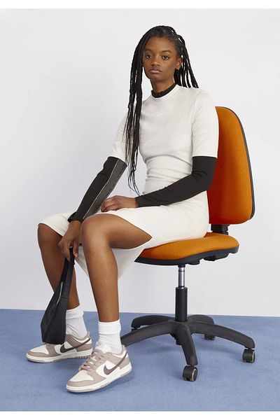 Nike Sportswear Essential Women's Tight Midi Dress Cream Women's Dress