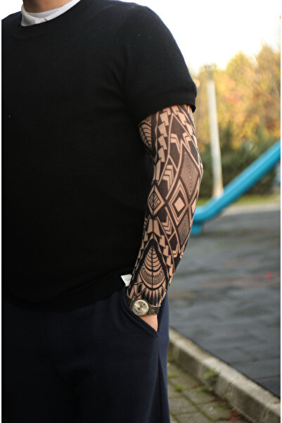 SWANKYSOCKS Giyilebilir Tribal Kol Dövmesi 3D Baskılı Tattoo