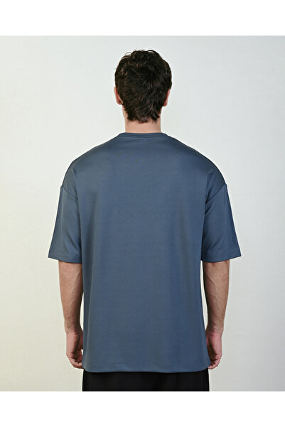 İLKCET MODA Оверсайз чоловіча футболка з принтом спереду