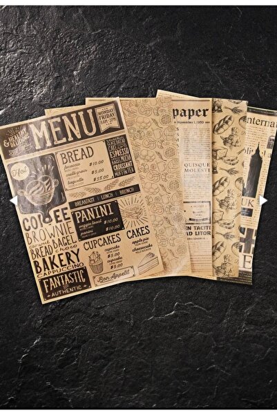 Sillage Home 50 قطعة من ورق العرض المختلط بنمط الصحف العتيقة وورق العرض | نمط...