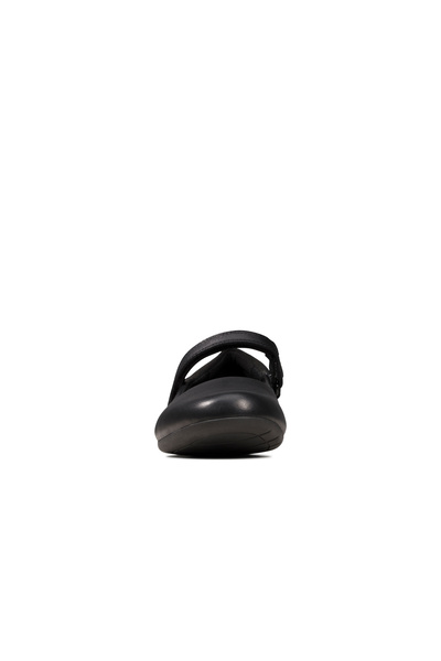 CLARKS Scala Dawn Y Black Leather SHOES TEEN GIRLS