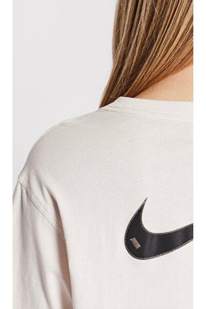 Nike Sportwear Swoosh Women's Dress Krem Kadın Elbise