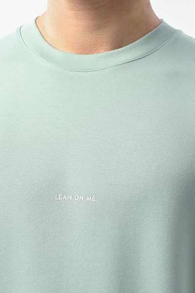 İLKCET MODA Ανδρικό μπλουζάκι Oversize με στάμπα μπροστά
