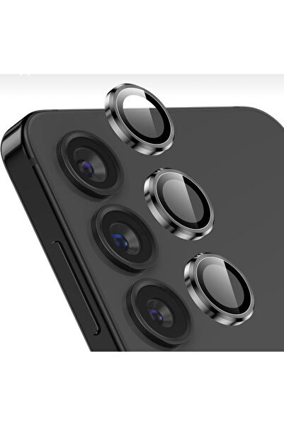 Solid Samsung Galaxy S24 Fe Uyumlu Kamera Koruma Lens Koruyucu Temperli Cam Uygulama