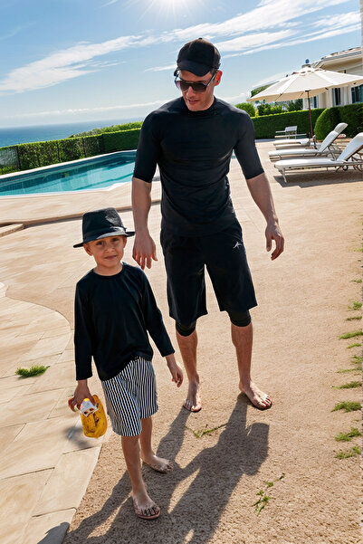 Marina Siyah Çizgili Erkek Çocuk Şort B2432