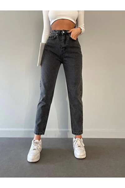 LAMİRA Flexible Mood Black Snow Mom Women's Jeans