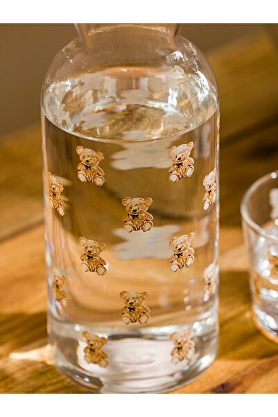LC Waikiki Lcw Home Ayı Teddy Baskılı Cam Su Şişesi 700 Ml