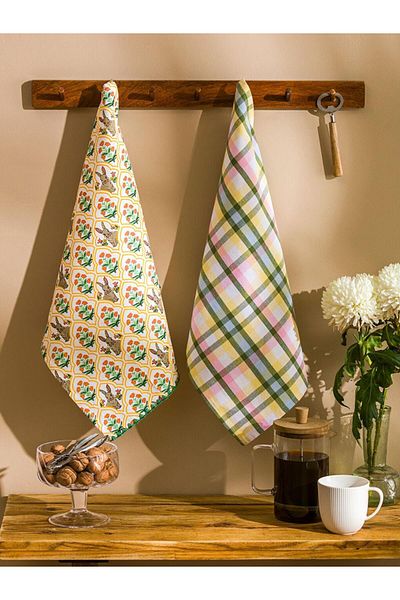 LC Waikiki Lcw Home Printed Drying Cloth 2 Pack 40X50 cm