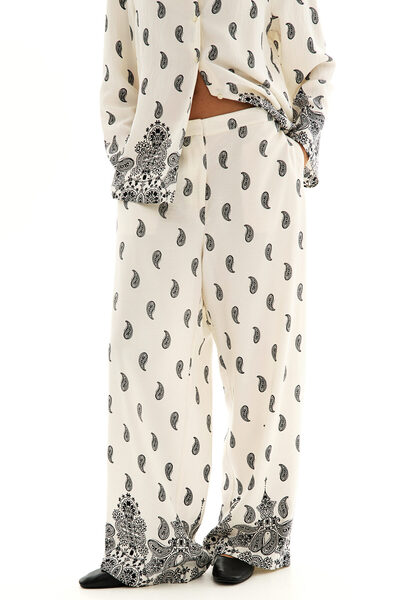 H&M Desenli Gabardin Pantolon