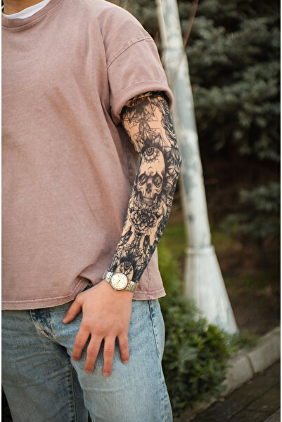 SWANKYSOCKS Giyilebilir Desenli Kol Dövmesi 3D Baskılı Tattoo