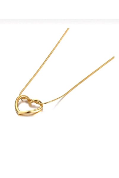 Butik MARA ÇELİK GOLD KALP KOLYE 316L ÇELİK