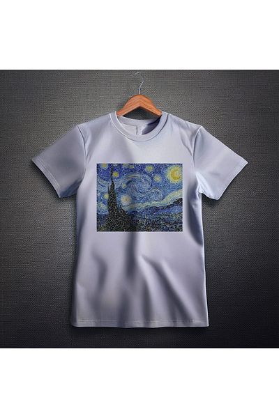 Ozzy Μπλουζάκι Unisex Starry Night Pattern 4 Digital Printed