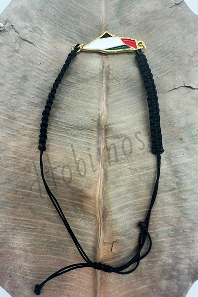 Hobimos Filistin Harita Sembollü El Örgü Ayarlanabilir Bileklik - Filistin Di...