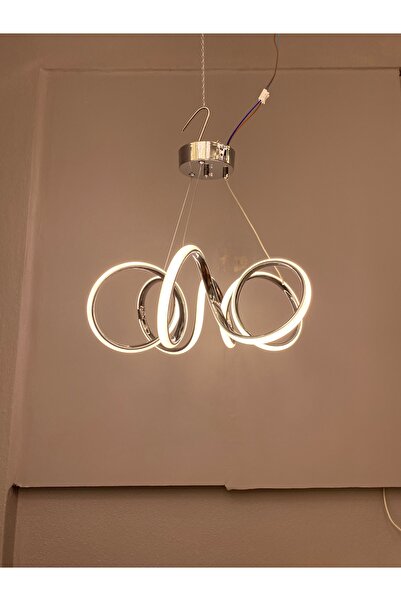 Zeya Lighting Yüksek Aydınlatmalı Kuğu Model krom kaplama sarkıt modern 3 renk led avize