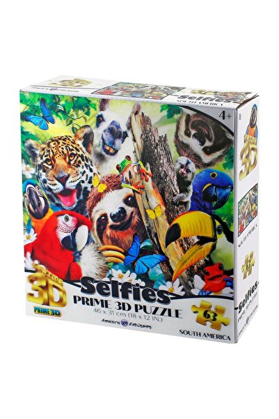 Prime 3D Güney Amerika Hayvanları Selfie Puzzle 63 Parça 21069