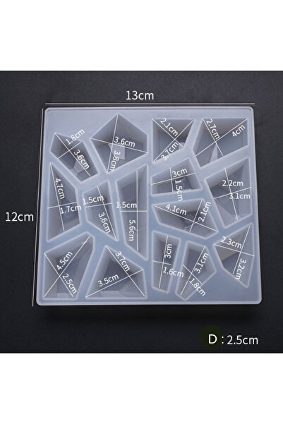 HOBİFLEX EPOKSİ REÇİNE SİLİKON KALIP İTHAL GEOMETRİK KOLYE MUHTELİF ÇOKLU SİL...