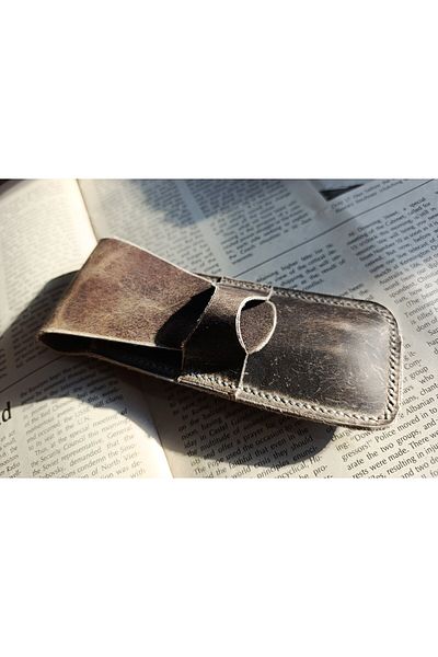 Mahfuz Crazy Hors Genuine Leather Pencil Case - for Your Custom Pencils, 27cm and 6cm Length, Model 21105C