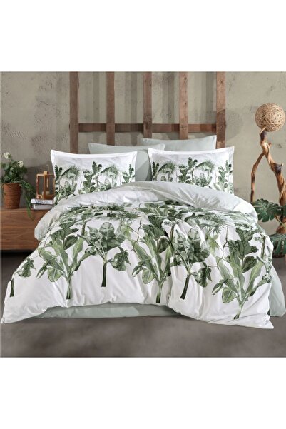 DENİZLİ ÇEYİZ Clasy Double Ranforce Duvet Cover Set Versay Sage